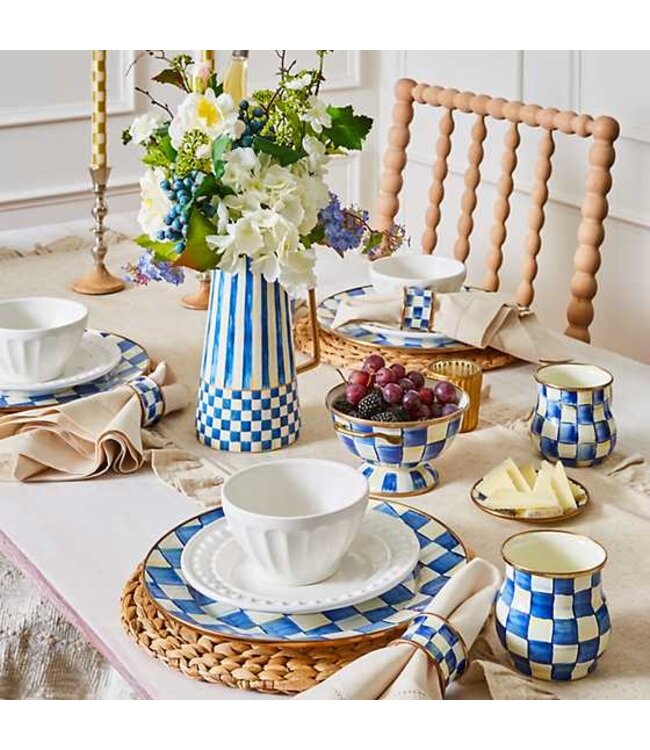 MACKENZIE CHILDS Royal Check Enamel Simply Anything Bowl