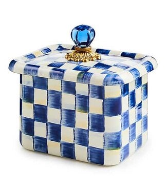 MACKENZIE CHILDS Royal Check Enamel Recipe Box