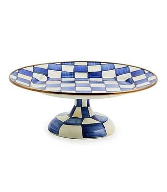 MACKENZIE CHILDS Royal Check Small Pedestal Platter