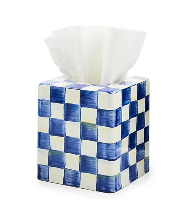 MACKENZIE CHILDS Royal Check Enamel Boutique Box Cover