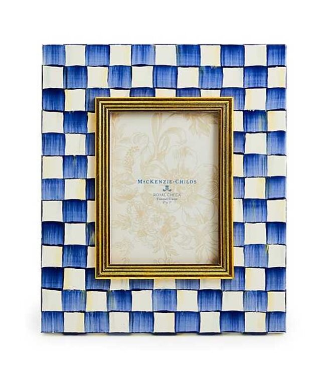 MACKENZIE CHILDS Royal Check Enamel Frame - 5" x 7"