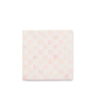MACKENZIE CHILDS Rosy Check Cocktail Paper Napkins