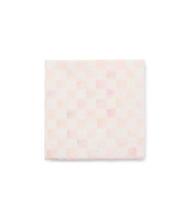 MACKENZIE CHILDS Rosy Check Cocktail Paper Napkins