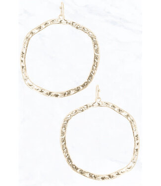 Open Geometric Hammered Earrings