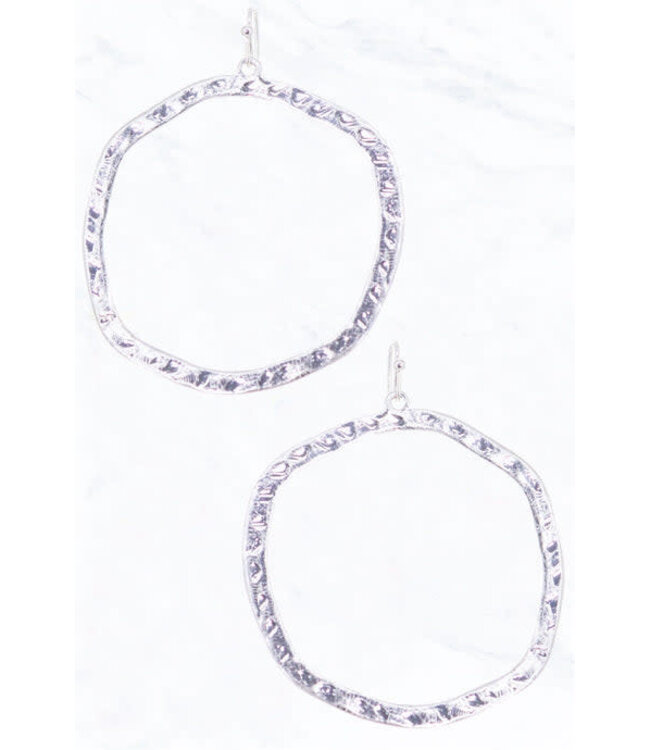 Open Geometric Hammered Earrings