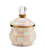 MACKENZIE CHILDS Rosy Check Lidded Sugar Bowl