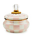 MACKENZIE CHILDS Rosy Check Squashed Pot