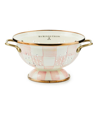 MACKENZIE CHILDS Rosy Check Enamel Colander - Small