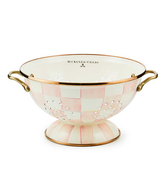 MACKENZIE CHILDS Rosy Check Large Colander