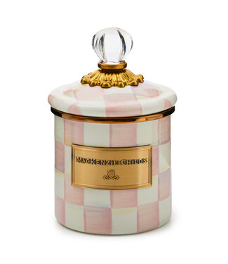 MACKENZIE CHILDS Rosy Check Demi Canister