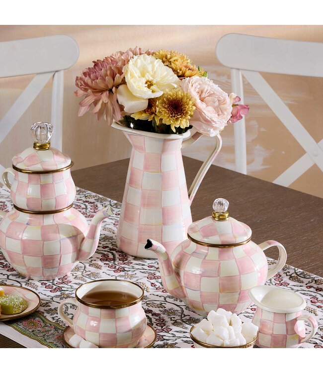 MACKENZIE CHILDS Rosy Check Medium Practical Pitcher