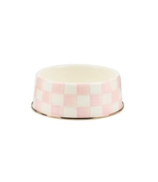 MACKENZIE CHILDS Rosy Check Large Pet Dish