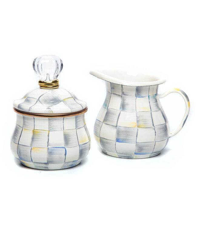 MACKENZIE CHILDS Sterling Check Creamer