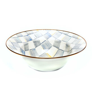 MACKENZIE CHILDS Sterling Check Serving Bowl