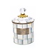 MACKENZIE CHILDS Sterling Check Enamel Canister Small