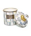 MACKENZIE CHILDS Sterling Check Enamel Canister Small