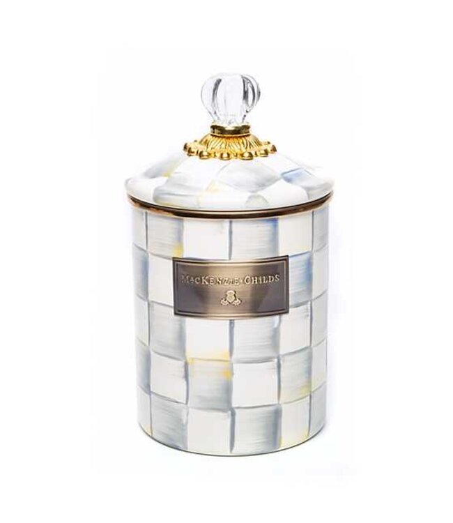 MACKENZIE CHILDS Sterling Check Medium Canister