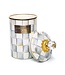 MACKENZIE CHILDS Sterling Check Enamel Canister - Large