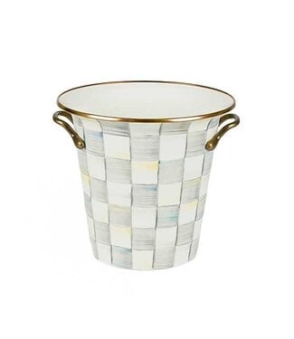 MACKENZIE CHILDS Sterling Check Enamel Wine Cooler