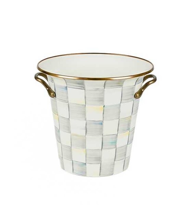 MACKENZIE CHILDS Sterling Check Enamel Wine Cooler