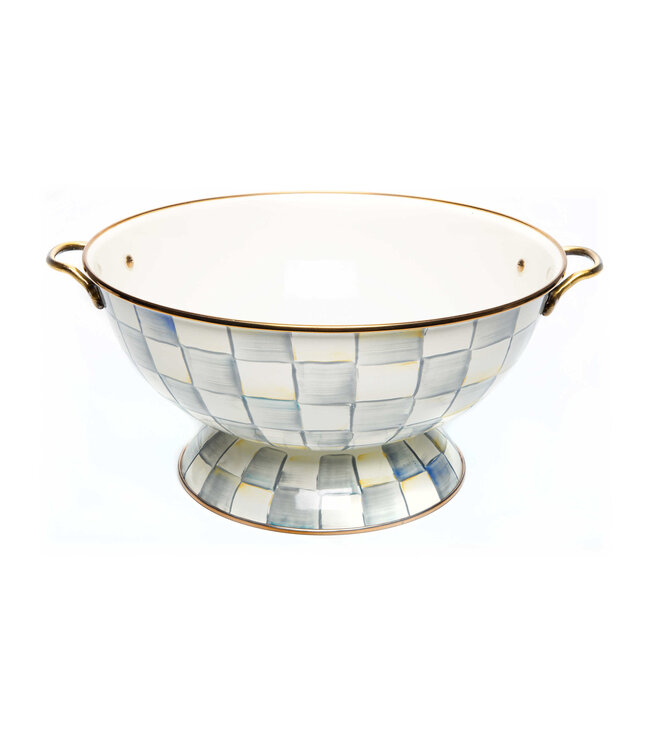 MACKENZIE CHILDS Sterling Check Everything Bowl