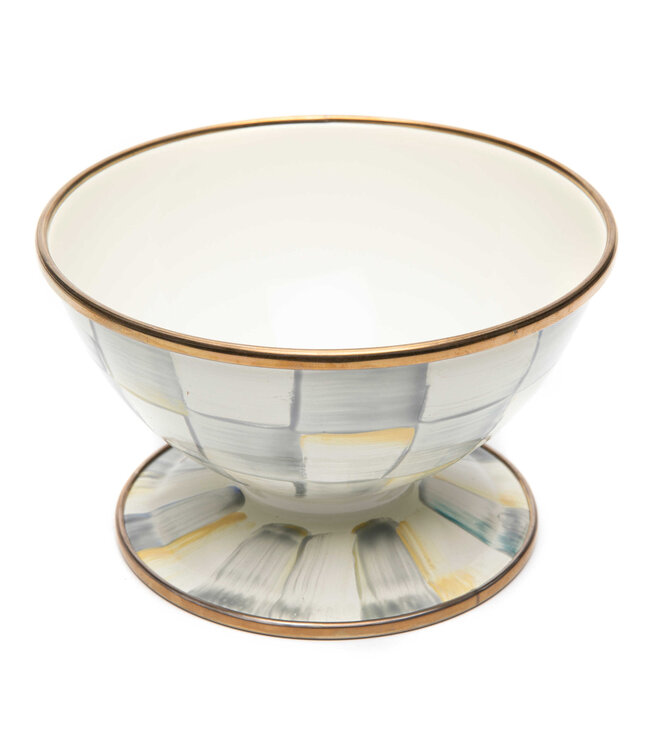 MACKENZIE CHILDS Sterling Check Ice Cream Dish