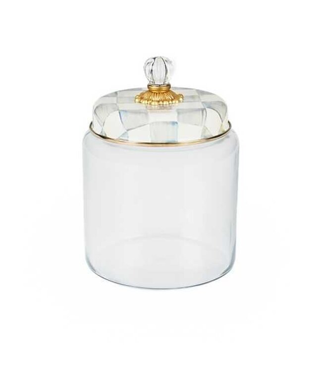 MACKENZIE CHILDS Sterling Check Kitchen Canister