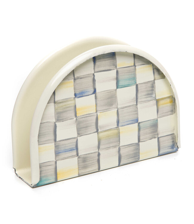 MACKENZIE CHILDS Sterling Check Napkin Holder