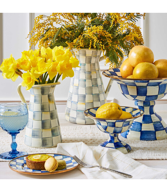 MACKENZIE CHILDS Sterling Check Medium Practical Pitcher