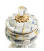 MACKENZIE CHILDS Sterling Check Enamel Curiosity Pot