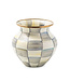 MACKENZIE CHILDS Sterling Check Enamel Vase