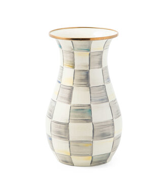 MACKENZIE CHILDS Sterling Check Tall Vase