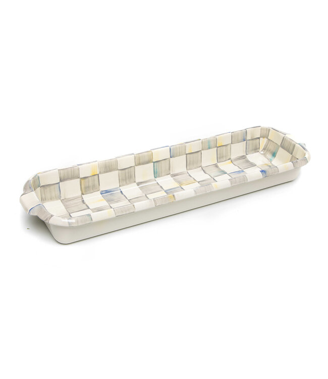 MACKENZIE CHILDS Sterling Check Baguette Dish