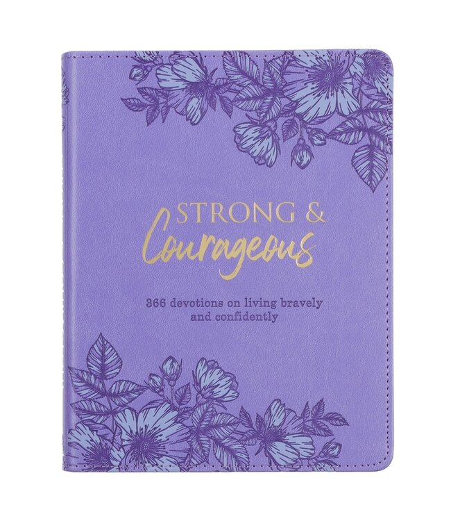 Devotional Strong & Courageous Faux Leather