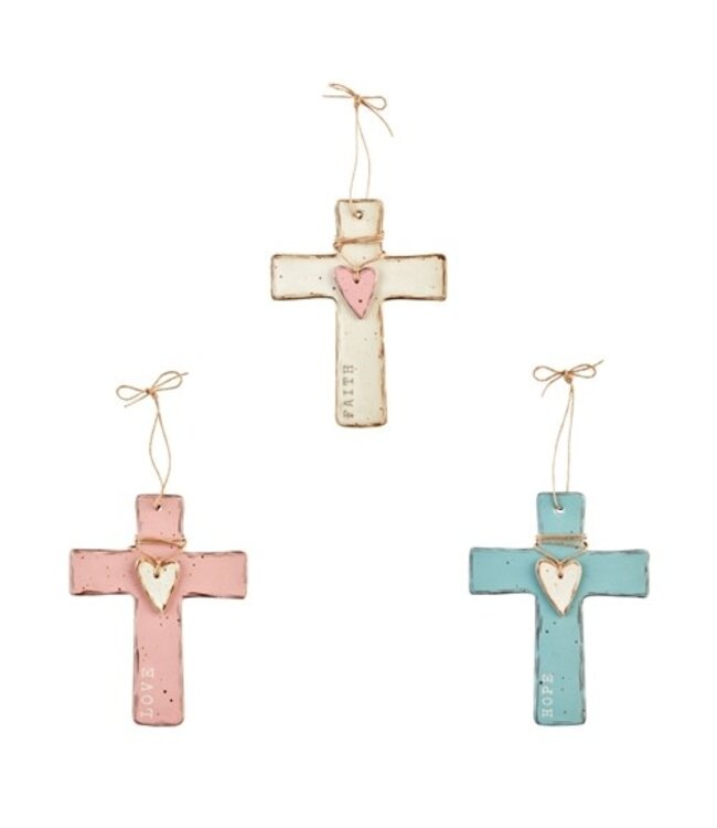 Heart  Stoneware Crosses