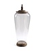Glass Jars with Wood Base and Lids