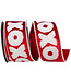 Xoxo Velvet Love Plush Embroidery Deluxe - Red/White