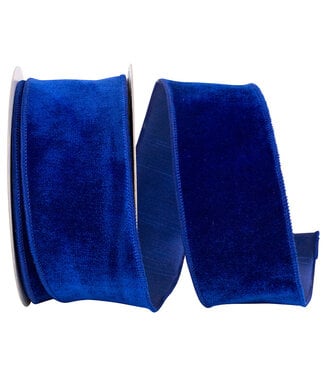Velvet Plush Deluxe Dupioni Backed Wired Edge - Royal