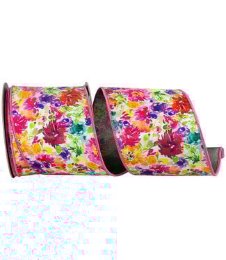4 Inch Floral Impressions Deluxe Wired Edge - Multi
