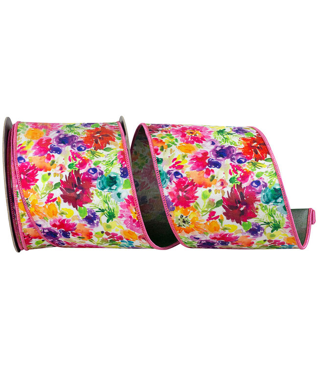 4 Inch Floral Impressions Deluxe Wired Edge - Multi
