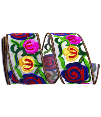 2.5 Inch Floral Embroidery Stitches - Multi