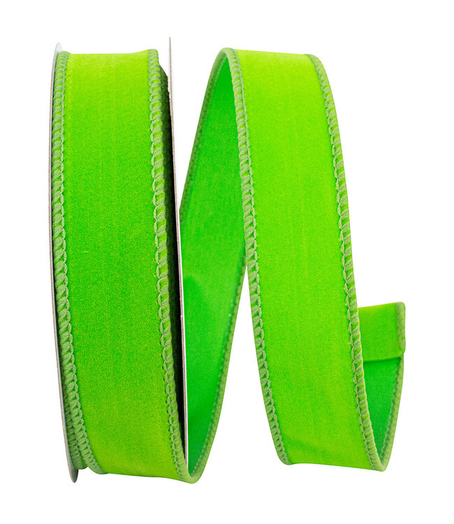 Velvet Fuzz Wired Edge - Lime