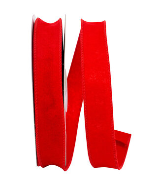 Felt Fuzz Petite Wired Edge - Red
