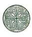 Inlaid Decorative Round Serving Tray - Green/White