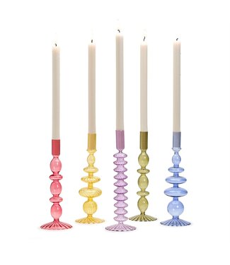 Hand-Blown Glass Candleholder