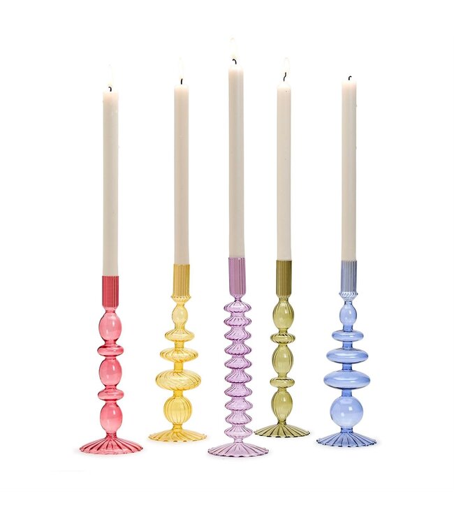 Hand-Blown Glass Candleholder