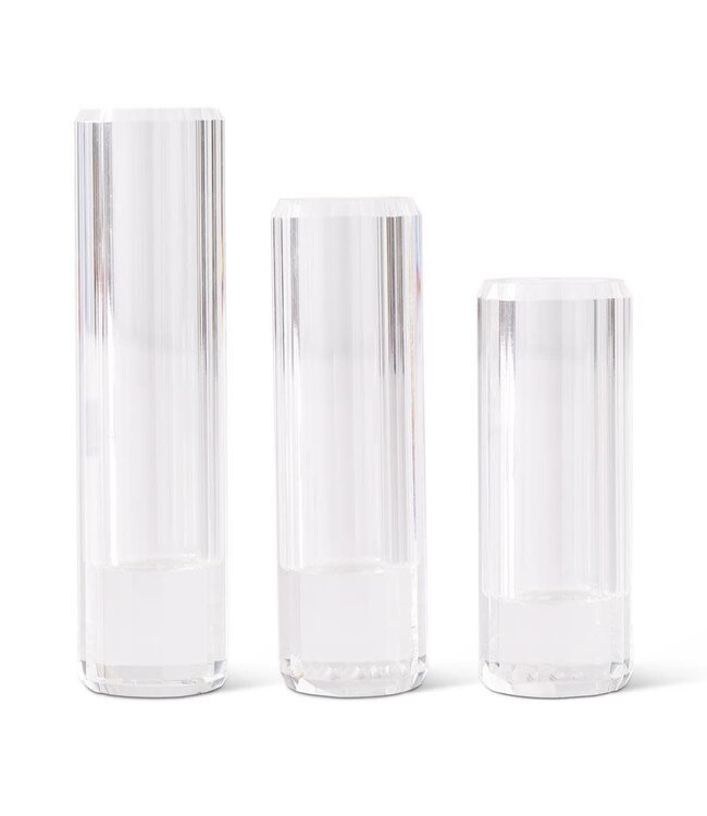 Prism Cut Crystal Bud Vase