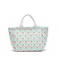 Floral Block Print Thermal Lunch Tote Bag