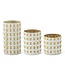 Gold & Whitewashed Cube Embossed Container