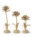 Gold Whitewashed Metal Flower